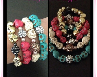 Sparkle skull bracelet