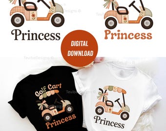 Coquette Golf Cart Princess – Pink Bow golf car - 2 PNG Bundle