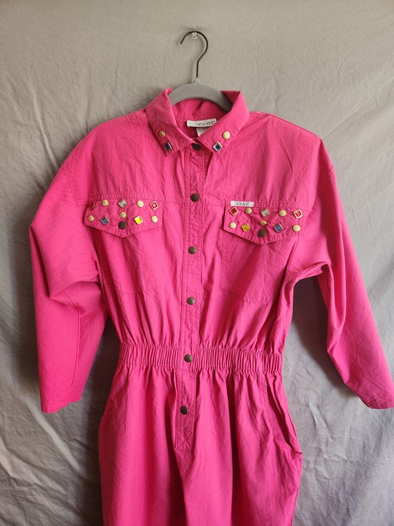 Vintage Pink Rhinestone Jumpsuit
