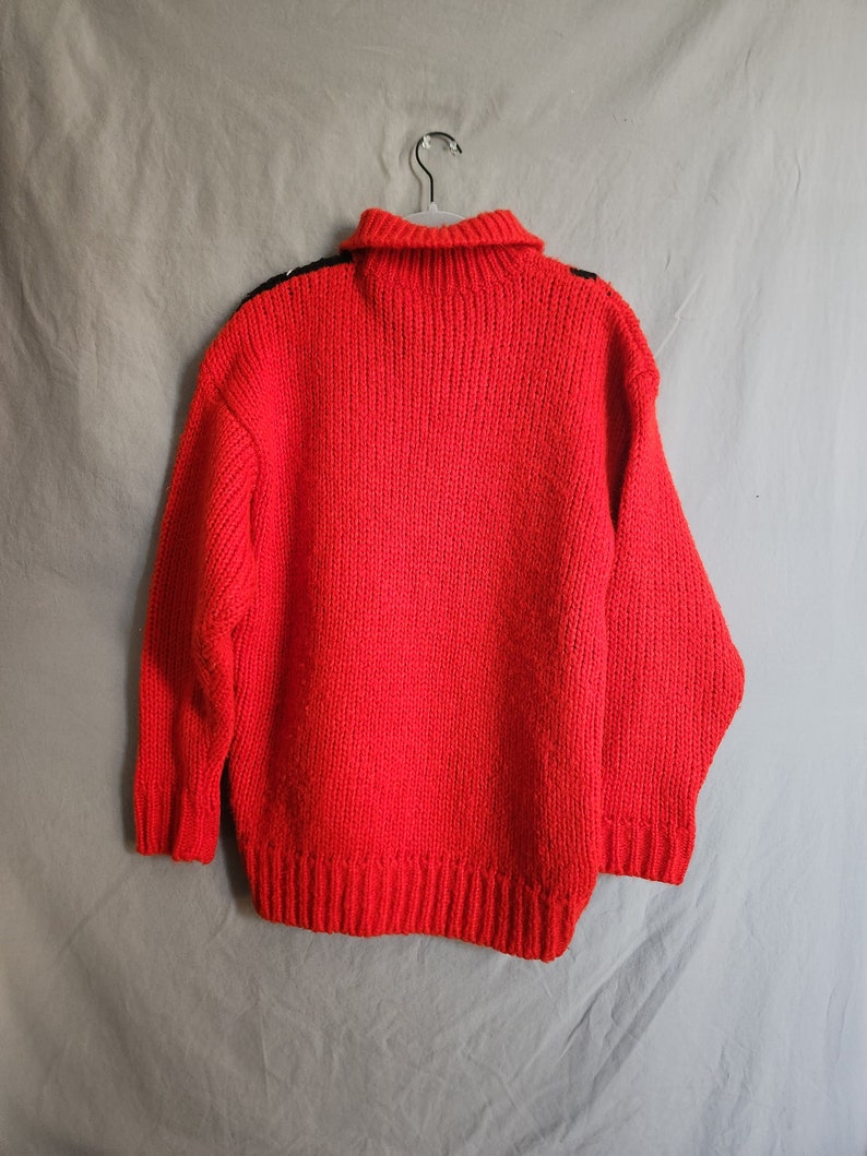 Vintage Intarsia Knit Pullover Sweater image 2