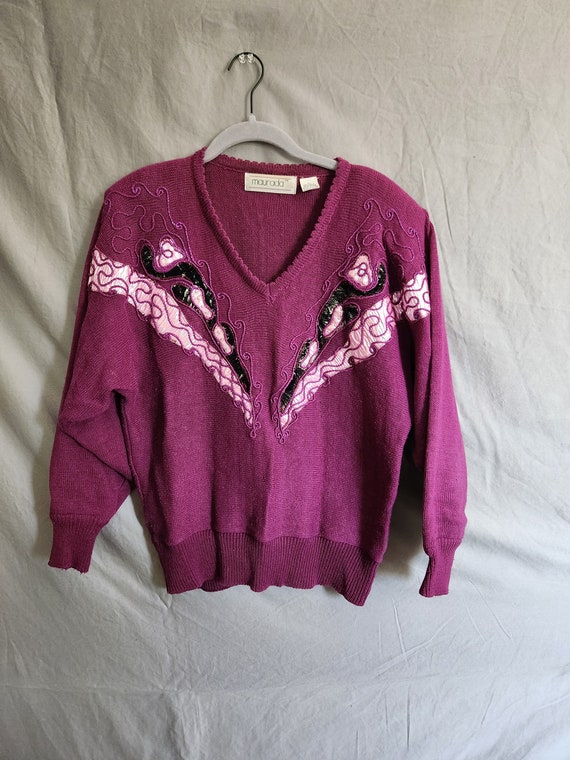 Vintage 80's 90's Abstract Retro Pullover Sweater - image 1