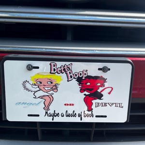 Accesorios para coche de Betty Boop - Placas personalizadas - Posavasos