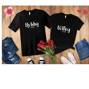 Hubby, Wifey T-shirts, couple&#39;s shirt set