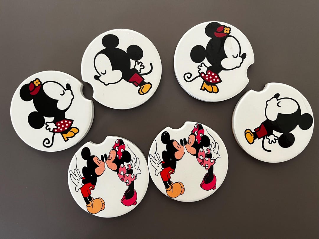 Mouse Rug Coasters Cartoon Mouse Car Coasters, Ceramic, Set of 2 - Etsy