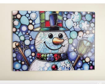 Let it Snow - Schneidebrett aus gehärtetem Glas - 20 x 30 cm