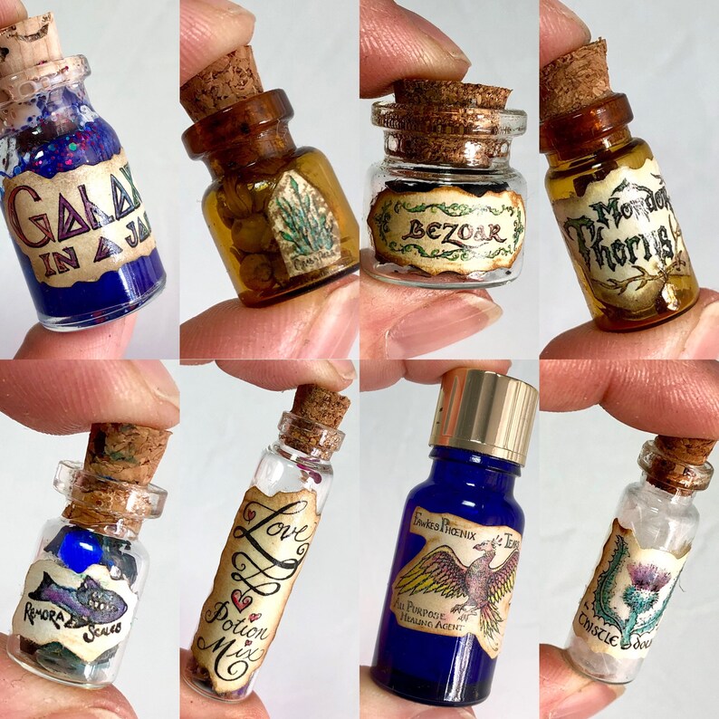 Miniature Potion Bottles tiny decorative bottles fantasy Etsy