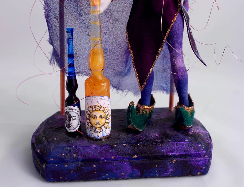 night /& day wizard alchemist miniature fantasy sculpture sorcerer/'s apprentice sorcerer