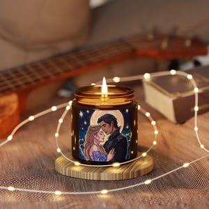 Fantasy ACOTAR inspired Scented Soy Candle (Multi-Size, Amber Jar) - ACOTAR, Fantasy Candle, Fae Candle, Rhysand, Feyre.