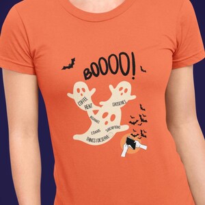Ghostly Halloween T-Shirt, Spooky Season Tee, Funny Fall Ghost Shirt, Unisex Garment-Dyed Halloween Costume, Scary October Outfit