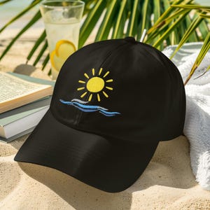 Sun Embroidered Baseball Cap: Adjustable Cotton Dad Hat