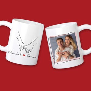 Gepersonaliseerde keramische mok voor stel, Valentijnsdag 11oz, Valentijnsdagcadeau, cadeau voor koppels, koffiemok, aangepaste mok
