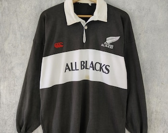90s Canterbury ニュージーランドオールブラックス ラガーシャツ M 90s Canterbury ニュージーランドオールブラックス ラガーシャツ