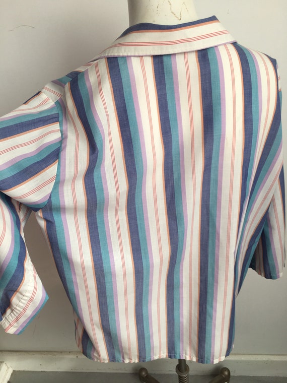 Vintage 1960s Aertex Pyjama Blouse Top Styled by Londonpride