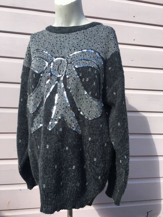 silver sequin jumper