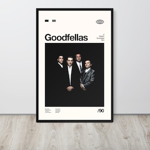 Goodfellas Poster, Minimalist Poster, Martin Scorsese, Robert De Niro, Joe Pesci, Ray Leotta, Goodfellas, Wiseguy, Taxi Driver, Casino Movie
