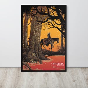 The Witcher 3 Poster - Video Game Wall Art - Fantasy RPG Print - Gaming Decor - Geralt of Rivia Art - Gamer Gift - Witcher Wall Art