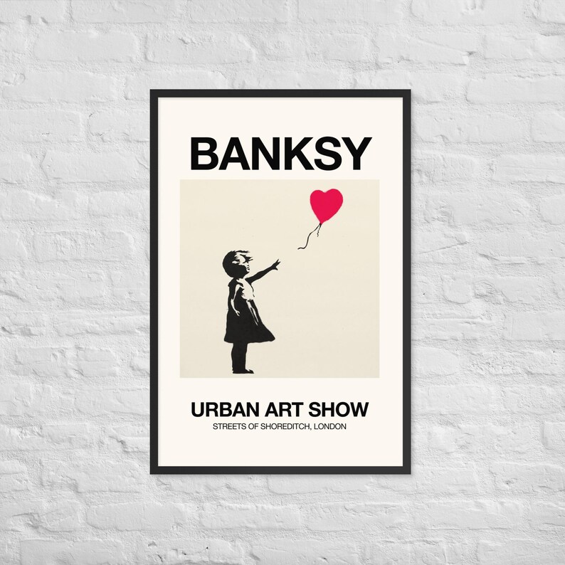 Banksy Girl With Heart Balloon Graffiti T-Shirt - Urban Hipster Men's Tee By Tribal T-Shirts