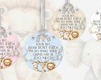 Animal Themed Pram Tag: Please Don't Touch Baby