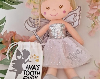 Personalised Tooth Fairy Doll (35cm) and Pouch