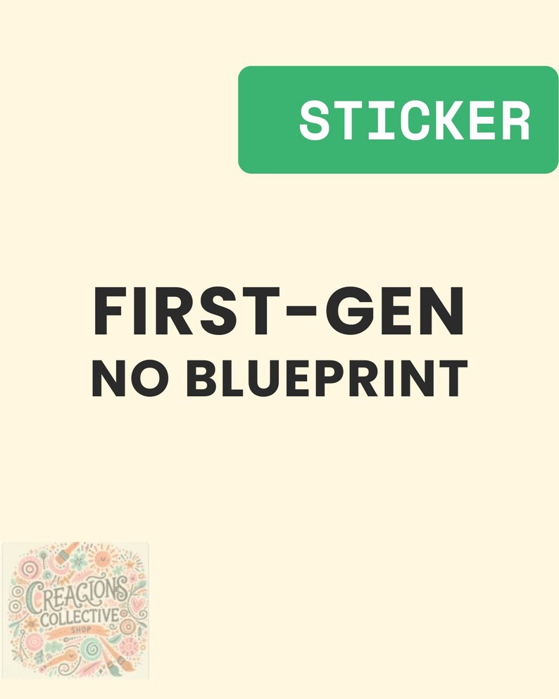 First Gen Sticker FIRST-GEN Sticker – 2x3” Vinyl Sticker for Laptop, Water Bottle ...