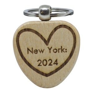 Personalized name or text Laser Engraved on wooden heart key chain | Custom engrave available | Unique Gift | heart shape