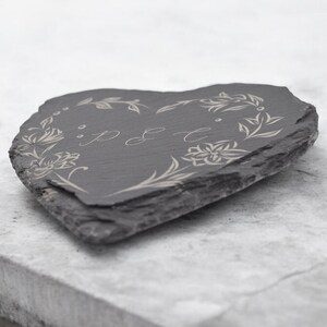 Custom Engraved Slate Coasters - Personalized Family Name Coasters ornament decoration 4x4 Inches