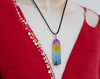 1pc Large Elegant Artificial Glass Crystal Fashion Necklace two unique style options