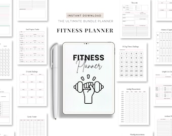 Fitness Planner, Workout Journal, Health Tracker, Goal Planner, Gym Logbook