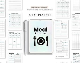 Meal Planner, Weekly Meal Planner, Magnetic Grocery List Notepad, Kitchen Planner, Family Menu Organizer, Meal Planning Pad