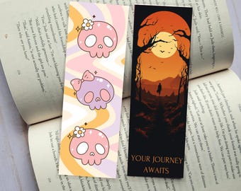 Halloween Bookmarks Set of 2, Digital Printable Halloween Bookmarks