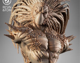 Black Heart Bust Wicked3d resin 3dprint figure Marvela, miniature unpainted