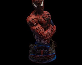 Spiderman Toby Bust Wicked3d resin 3dprint figure Marvel, painted miniature