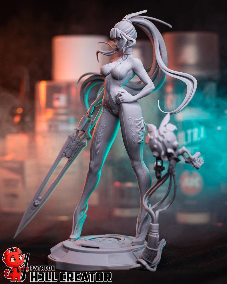 Estátua Eve Stellar Blade z żywicy H3LL Creator, miniatura, niepomalowana imagem 8