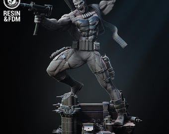 Punisher Statue Wicked3d resin 3dprint figure Marvel, miniature unpainted