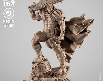 Cable Statue Wicked3d resin 3dprint Marvel figure, miniature unpainted