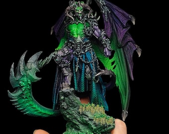 Azrael D&D 75mm scale painted miniature, Archivillain games