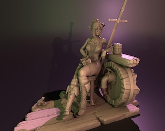 Lia the Dragon Slayer Mimic Girls Statue resin NSFW 3dprint figure, miniature unpainted