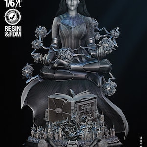 Scarlet Witch 2 Wariants Statue Wicked3d resin 3dprint  figure, miniature unpainted