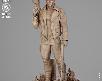 Terminator T-800 Statue Wicked3d resin 3dprint Marvel figure, miniature unpainted