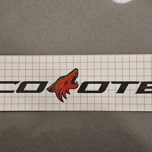 Calcomanía de vinilo Coyote, calcomanía multicolor para vehículos con motor Coyote. ¡Se venden por pares!