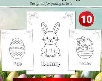 Easter Coloring Pages for Kids – 10 Bunny & Spring Printables | PDF Download