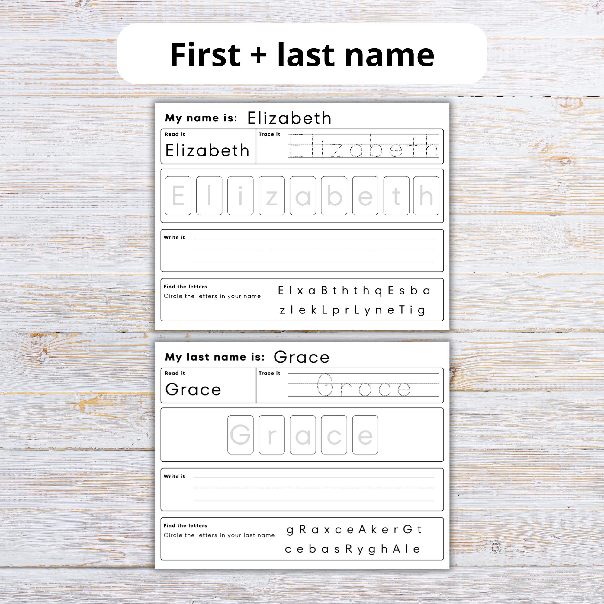 Write. Name Personalized Name Tracing Mats, Custom Name Practice, Learn to Write ...