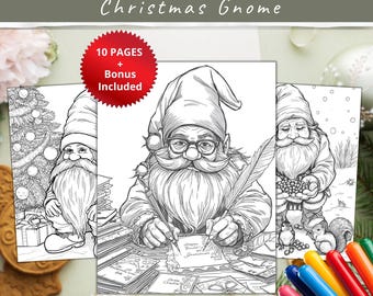 Kleurplaten kerstkabouters en elfjes | Afdrukbare feestdagen (pdf)