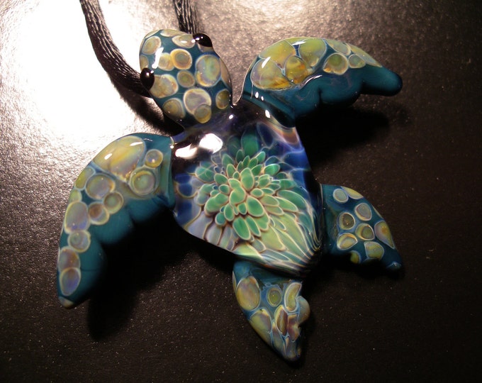 Implosion Sea Turtle Pendant Wearable Art Handmade - Etsy