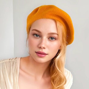 Beret Hat, Wool Beret, Tam, French Beret, Fall Fashion, Fall Accessory, Gift For Her, Slouchy Beret, Winter Hat, Women&#39;s Gift, Knit Hat