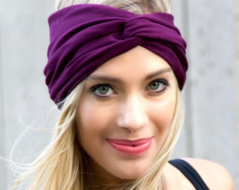 Burgundy Turban Headband Women Ear Warmer Headwrap Hair Wrap Gift For Her Ear Muff Hair Band Boho Chic Soft Headband Hijab Headscarf