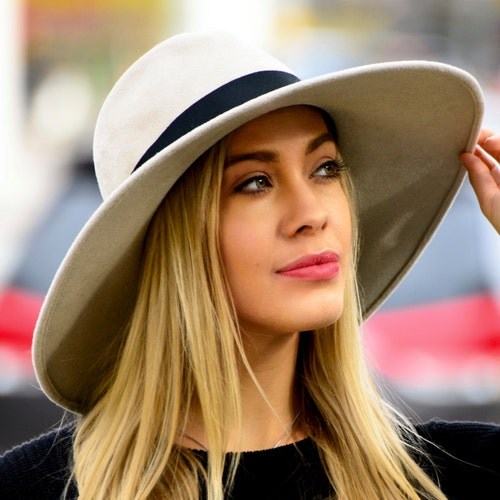 Wide Brimmed Fedora Hat Women's Hat 