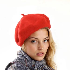 Mini Wool Beret, Small Red Beret