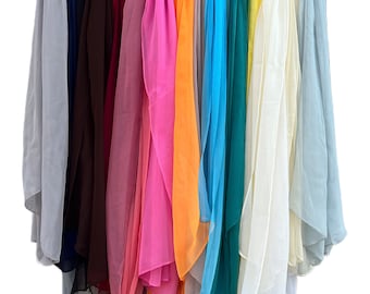Scarf To Wear With Grommet Brim Hat, Silk Scarf, Head Scarf, Oblong Scarf, Summer Scarf, Rectangle Scarf