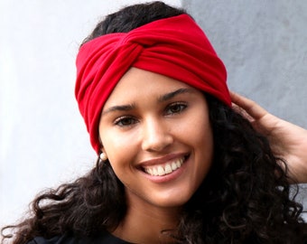 Headband For Women, Yoga Workout Wear, Wide Turban Headband, Kundalini Headwear, Hair Accessory, No Tie Turban Headband, Gift For Her